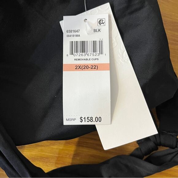 Becca Strappy One Piece swimsuit black - 2X - Picture 12 of 12